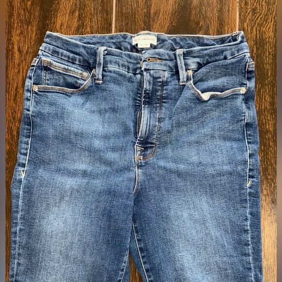 Good American Blue Skinny Jeans Women’s Size 10/30 Mid Rise Stretch Denim - Picture 2 of 10